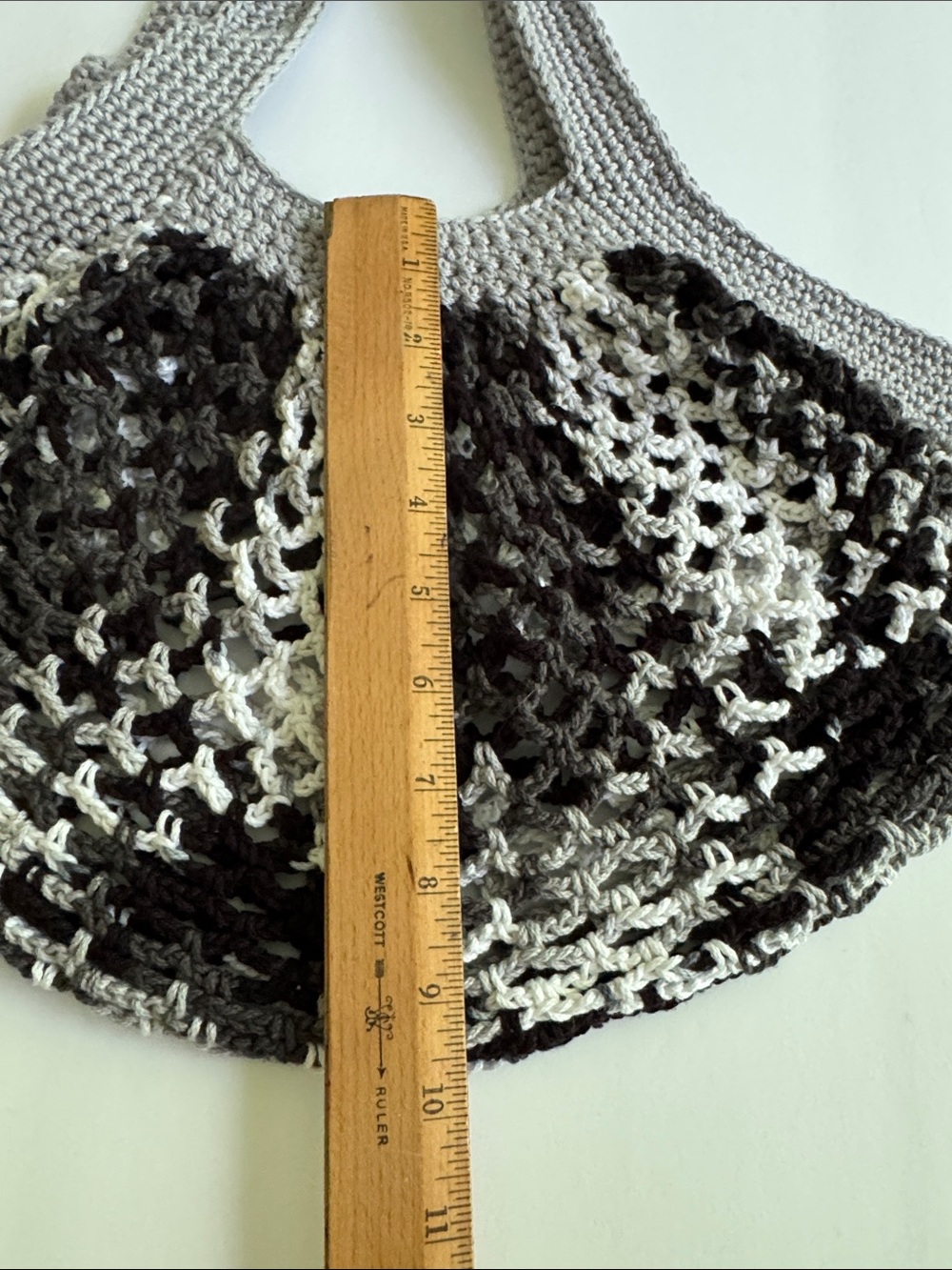Handmade Crochet Market Bag Shoulder Bag Crochet Handbag - 100% Cotton - Picture 8 of 8